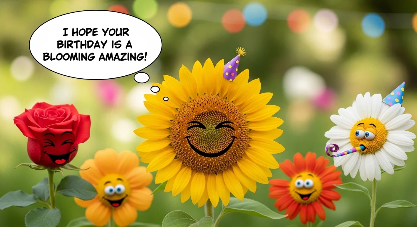 Easy Birthday Flower One-Liners
