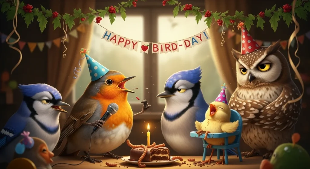 Birthday Bird Puns
