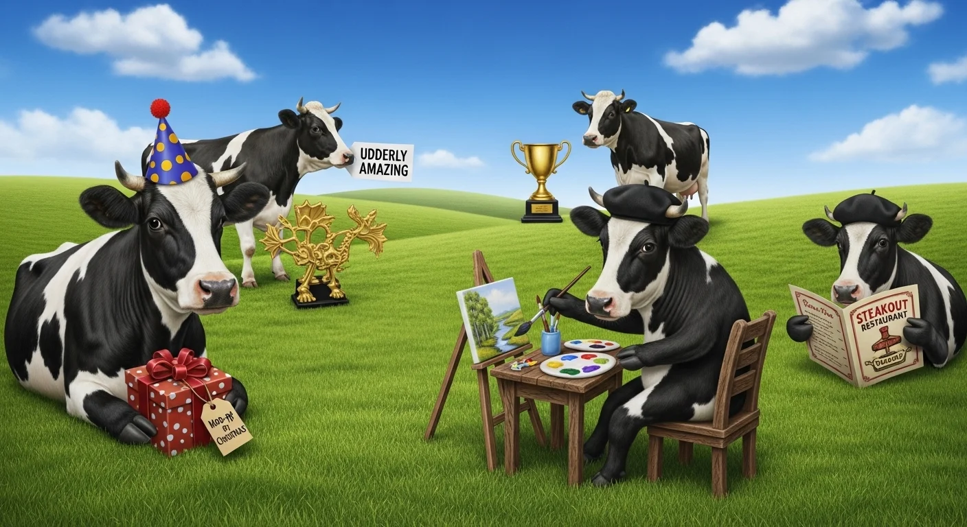 Easy Cow One-Liners