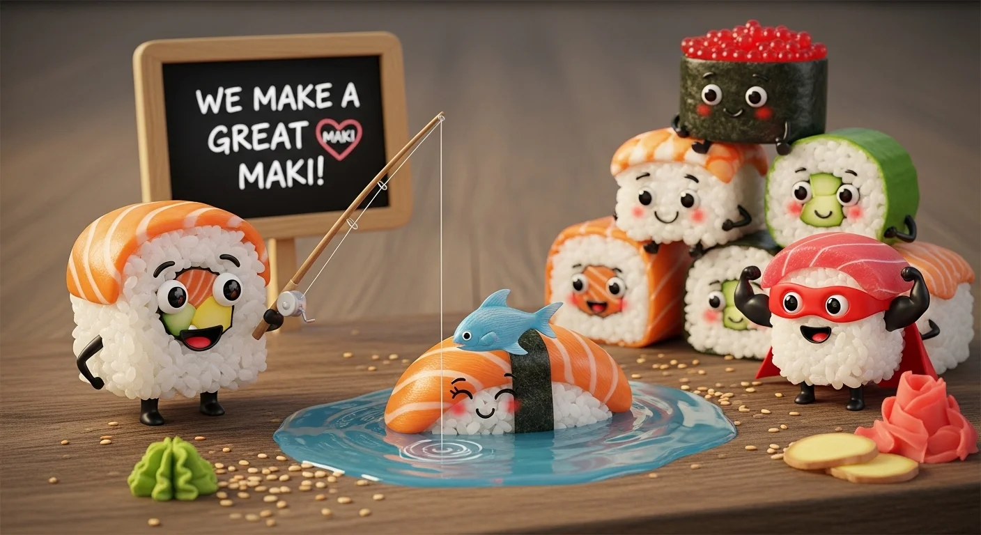 Easy Cute Sushi One-Liners